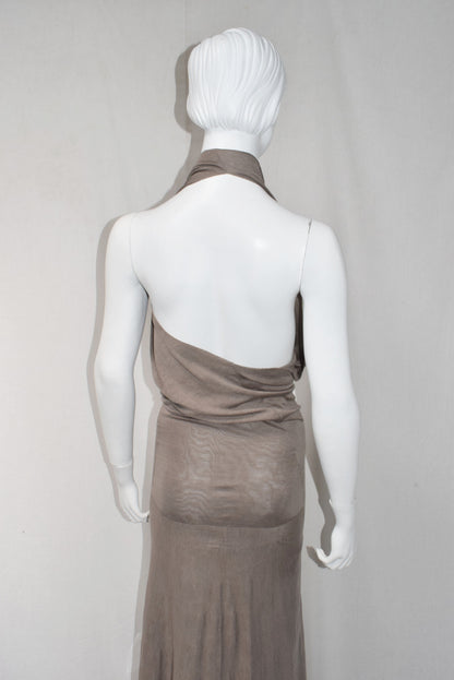 Haider Ackermann asymmetrical halterneck dress