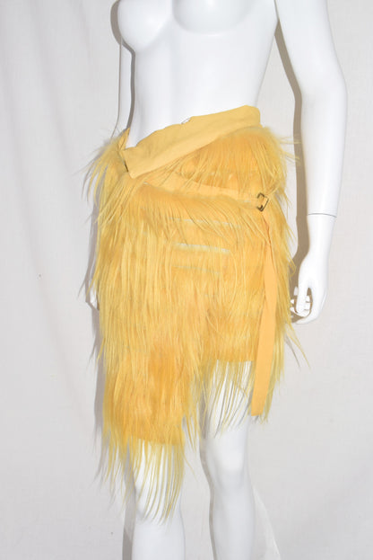 Ann Demeulemeester fur wrap skirt AW11