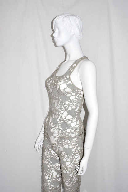 Haider Ackermann lasercut tank suit