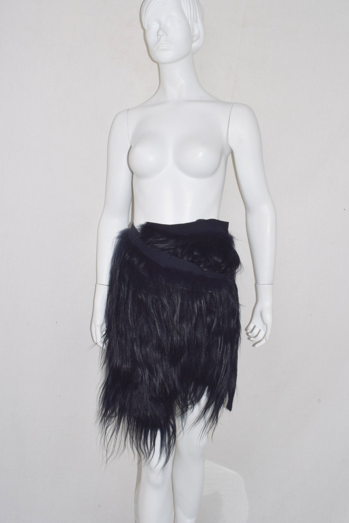 Ann Demeulemeester fur wrap skirt AW11