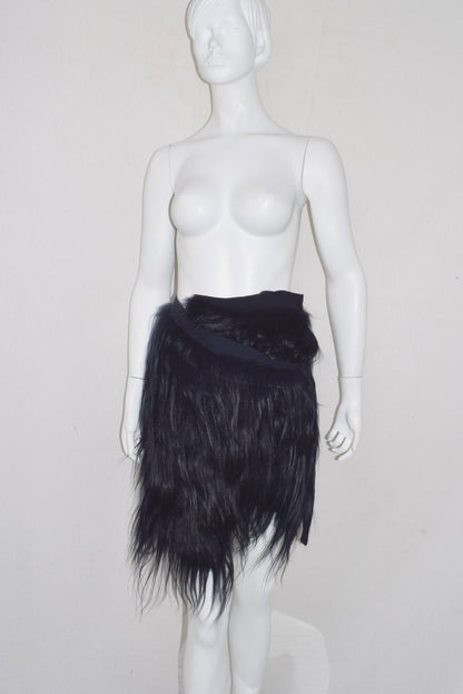 Ann Demeulemeester fur wrap skirt AW11