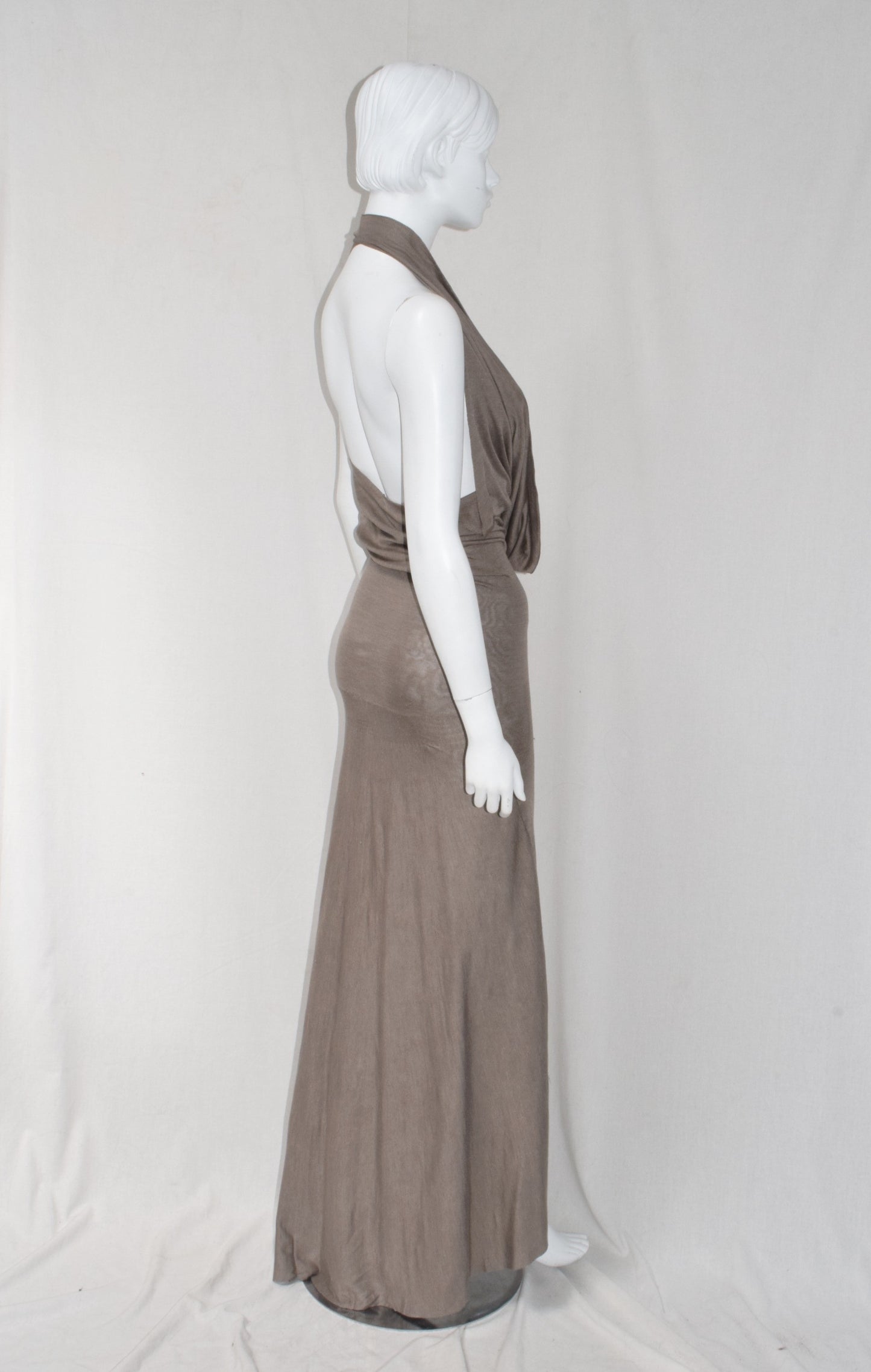 Haider Ackermann asymmetrical halterneck dress