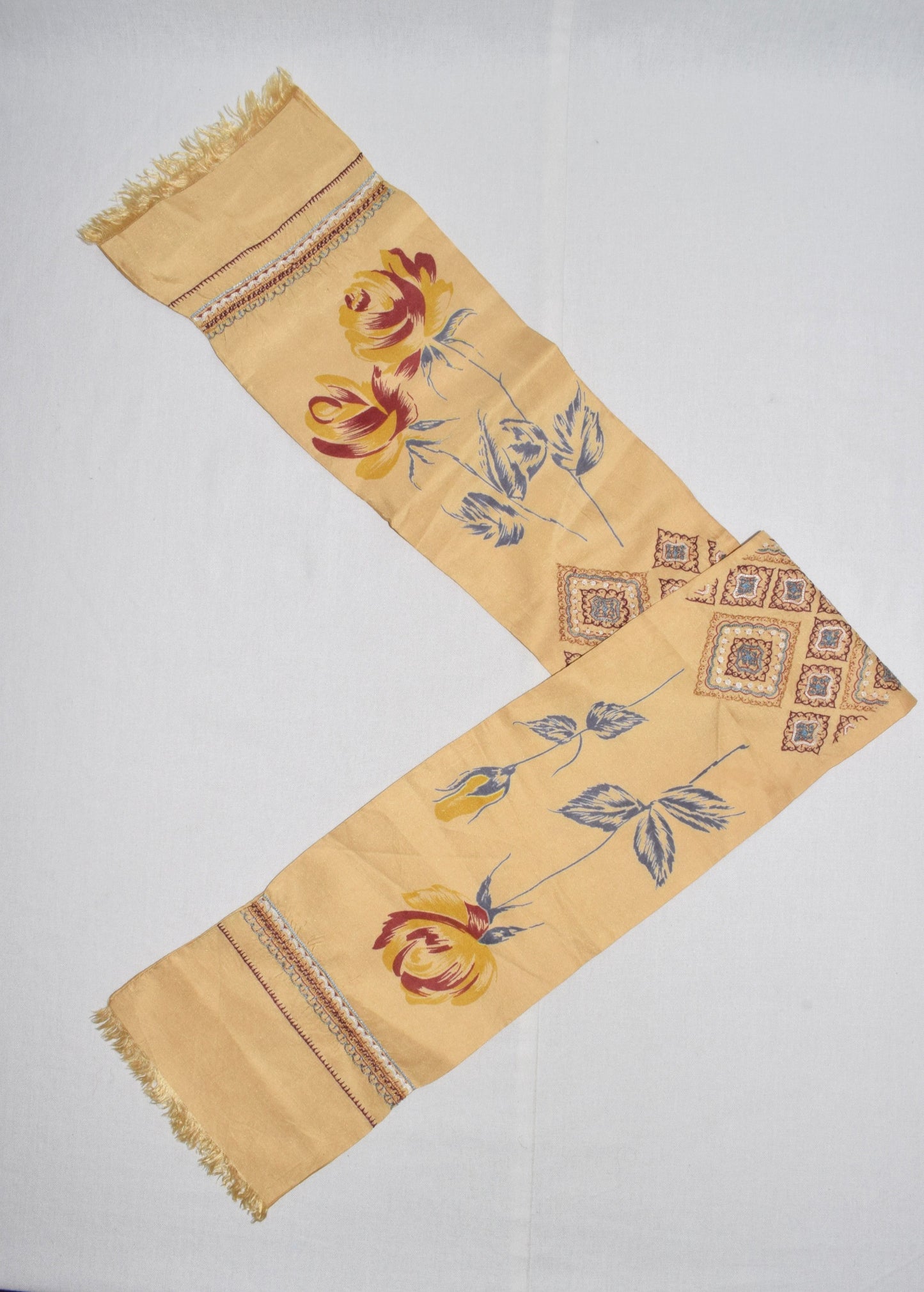 Dries Van Noten silk embroidered scarf