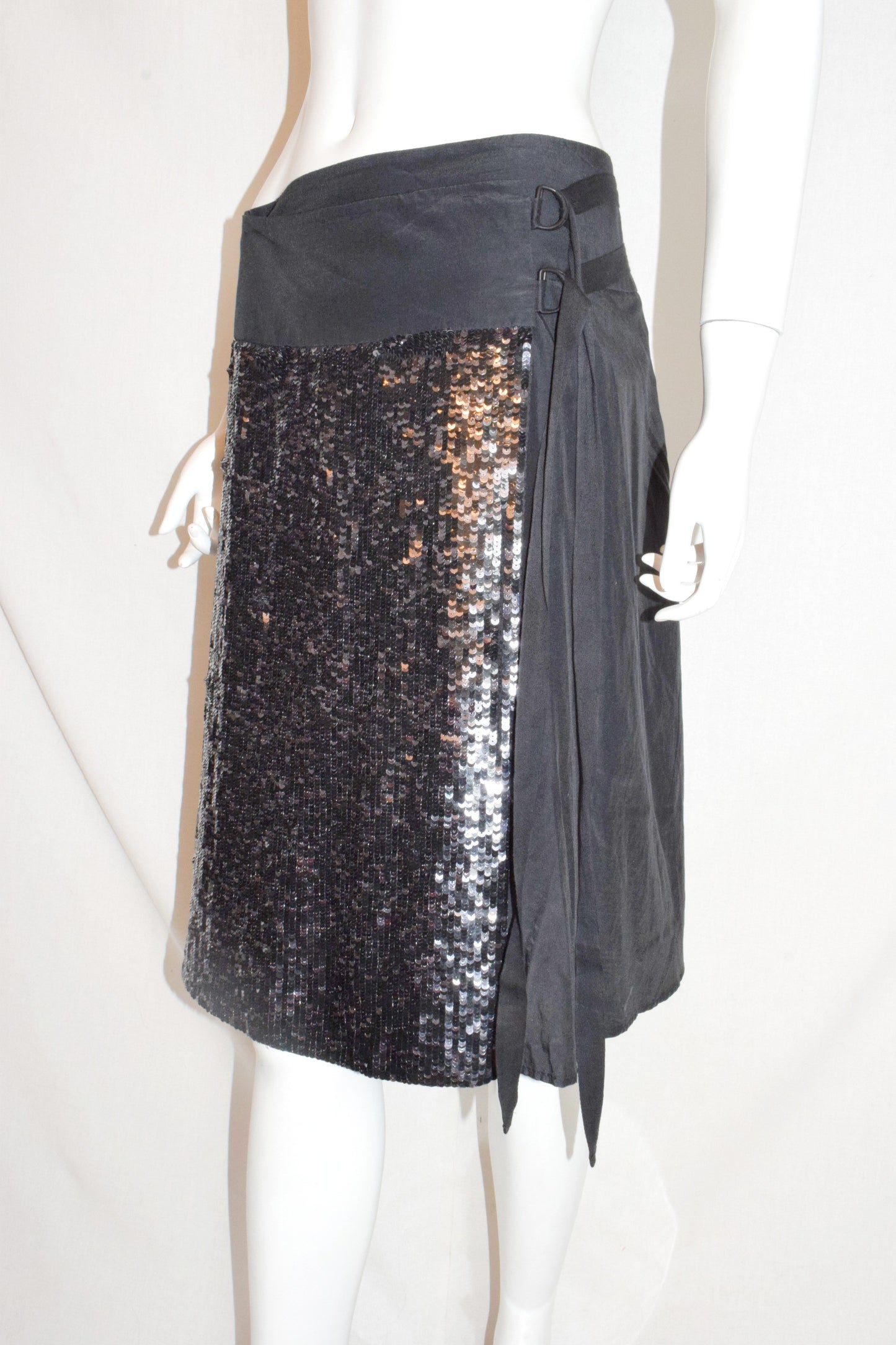 Veronique Branquinho sequin wrap skirt AW04