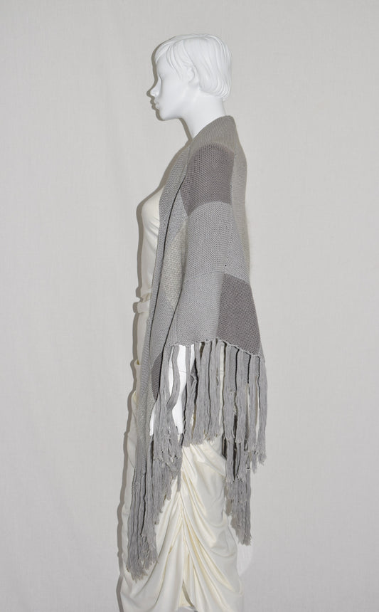 Veronique Branquinho grey patchwork scarf