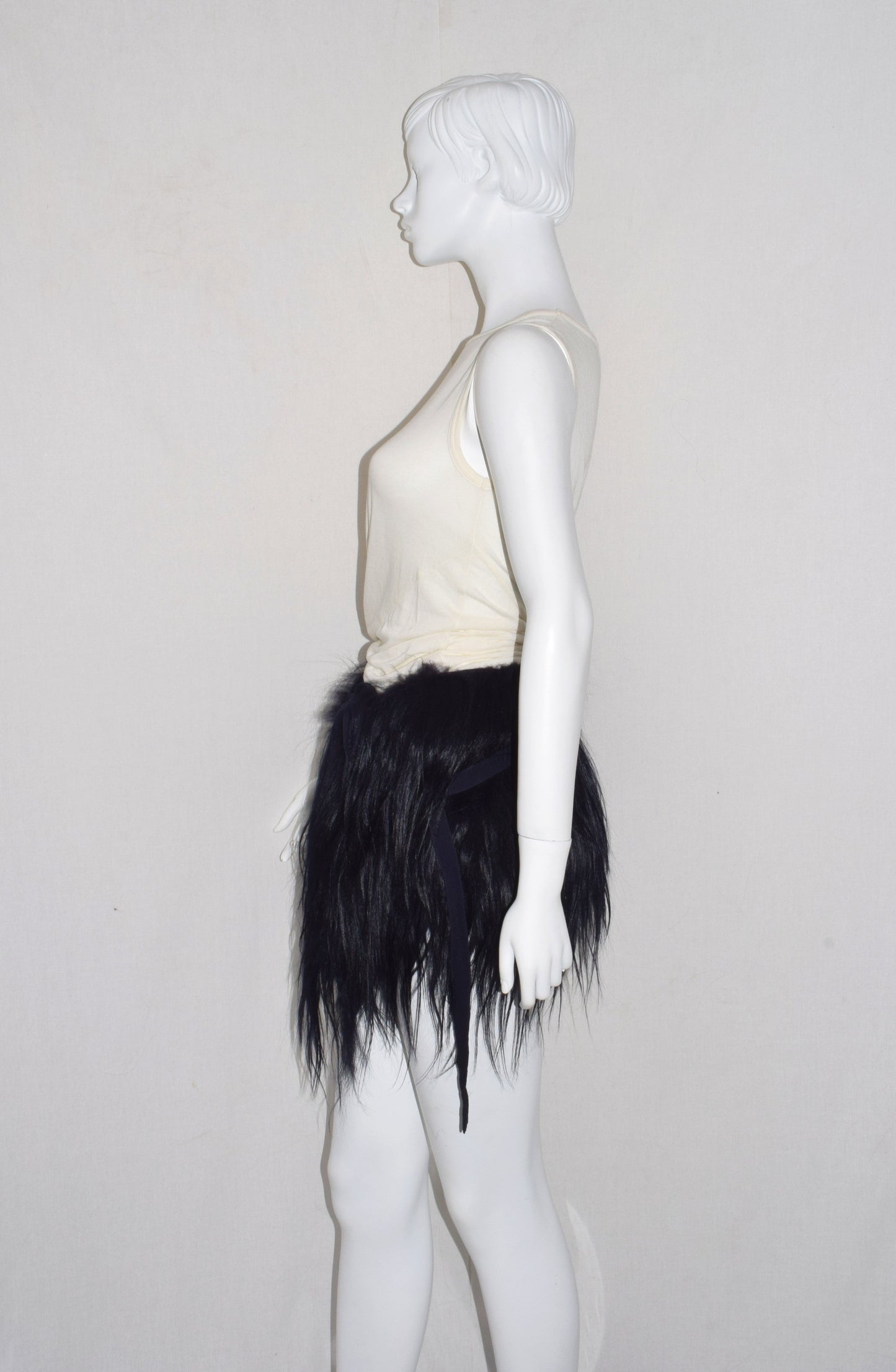 Ann Demeulemeester fur wrap skirt AW11