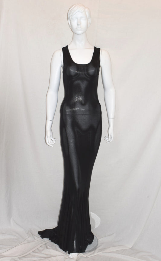 Ann Demeulemeester black sheer mermaid dress