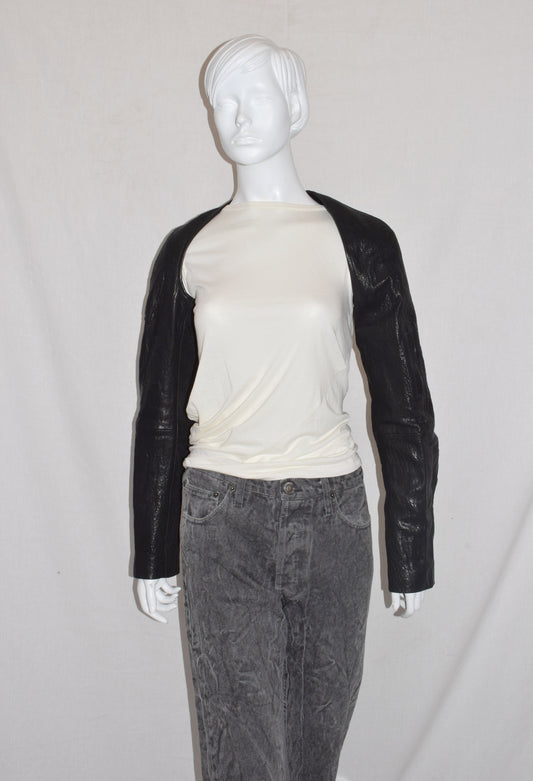 Haider Ackermann leather sleeves