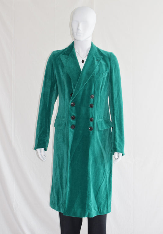 Dries van Noten green velvet coat