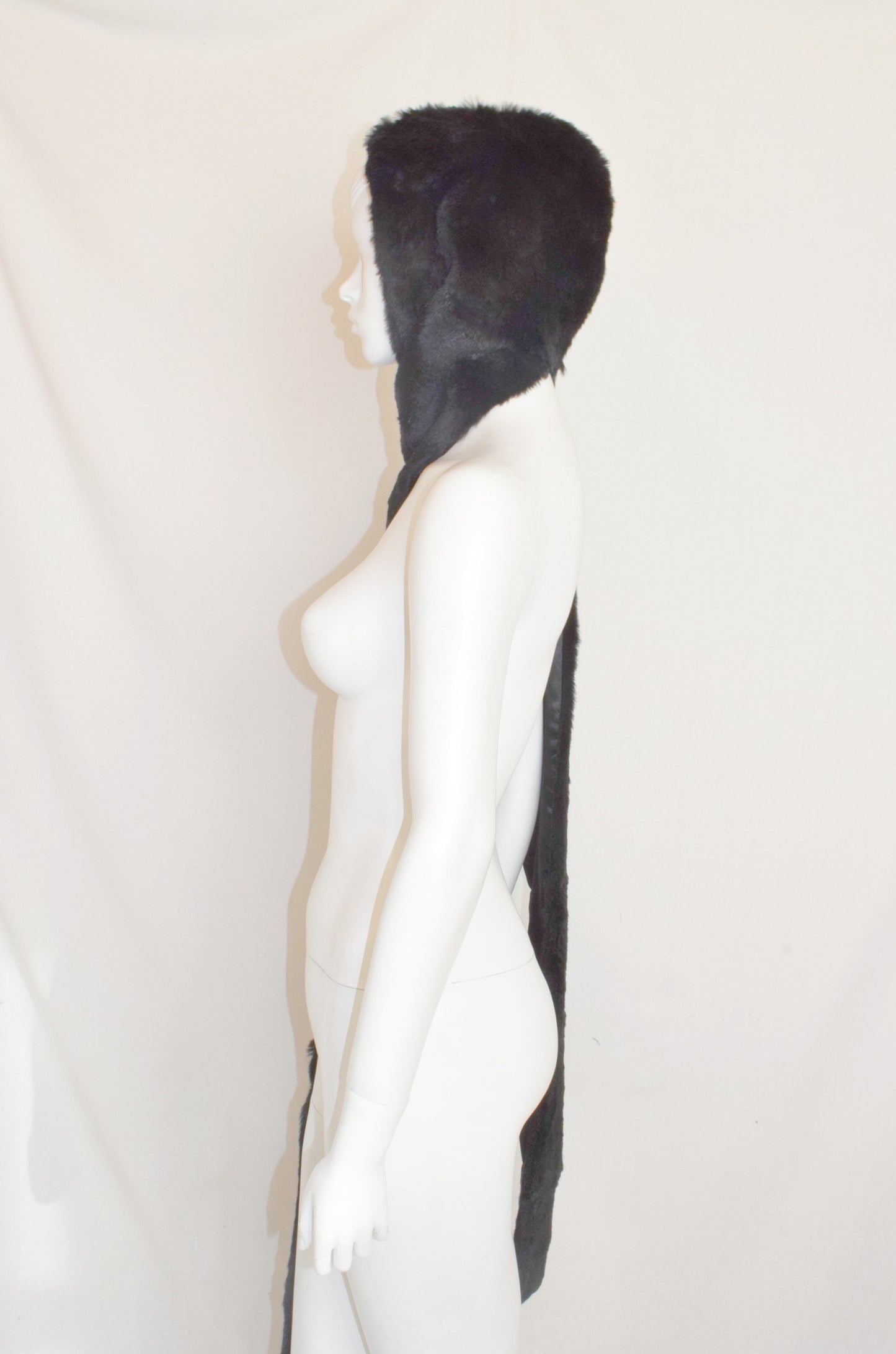 Veronique Branquinho fur hood scarf
