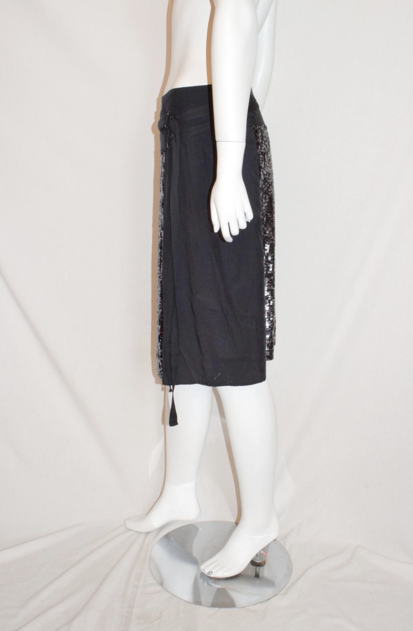 Veronique Branquinho sequin wrap skirt AW04