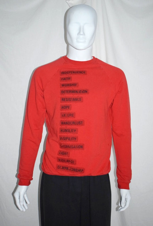 Raf Simons 'independence' patched sweatshirt SS02