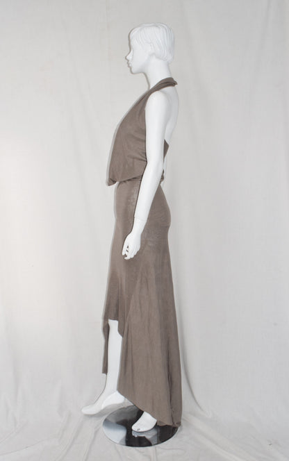 Haider Ackermann asymmetrical halterneck dress