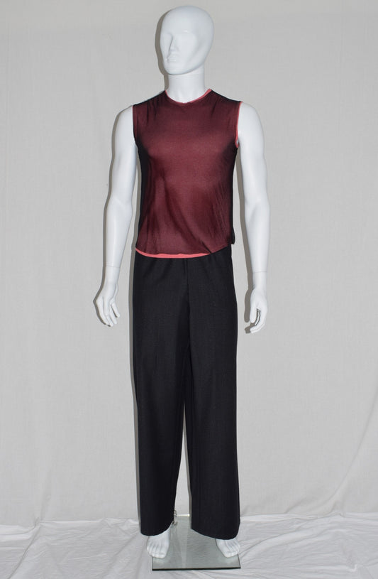 Raf Simons grey wool pinstripe tousers