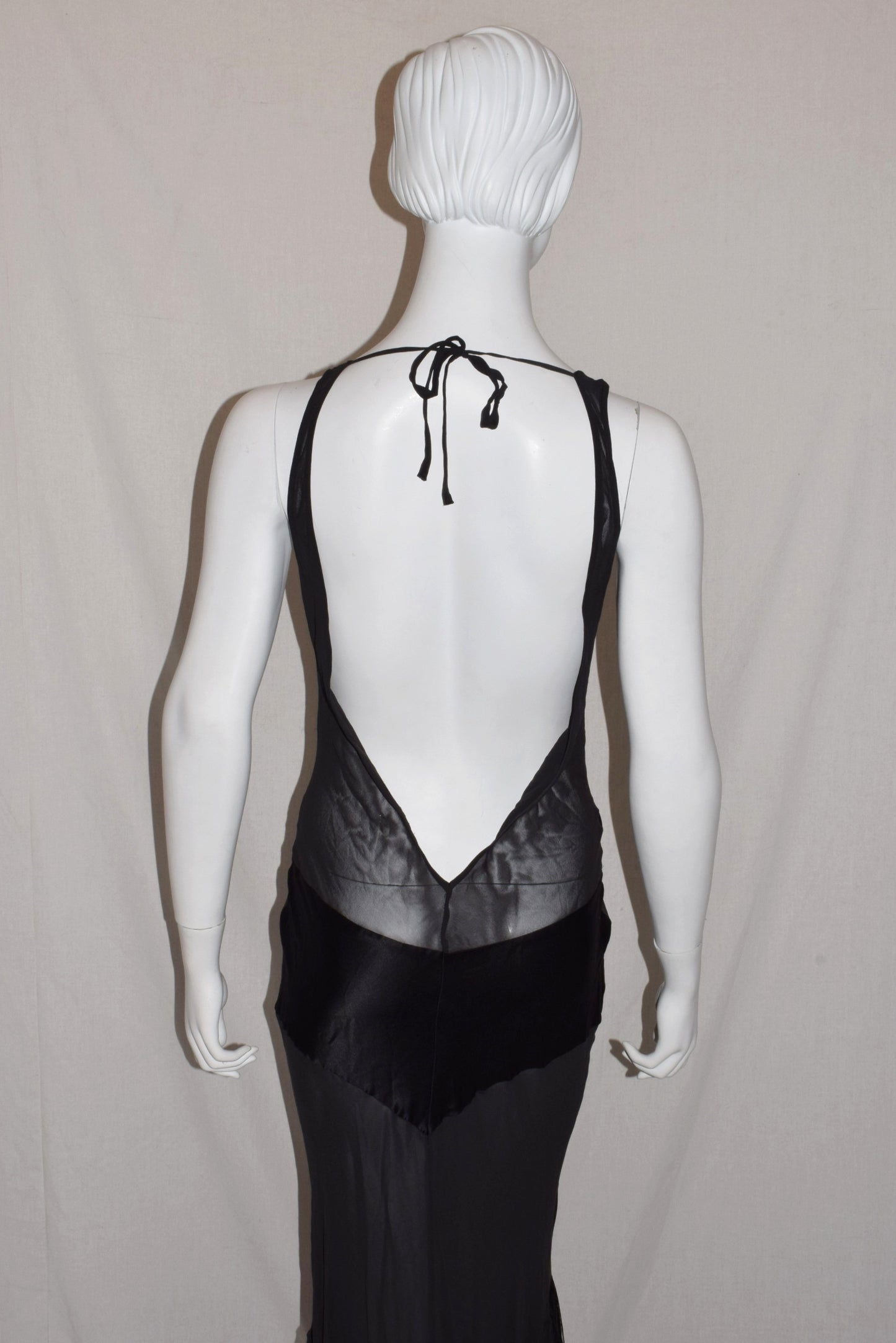 Ann Demeulemeester long silk fringe dress