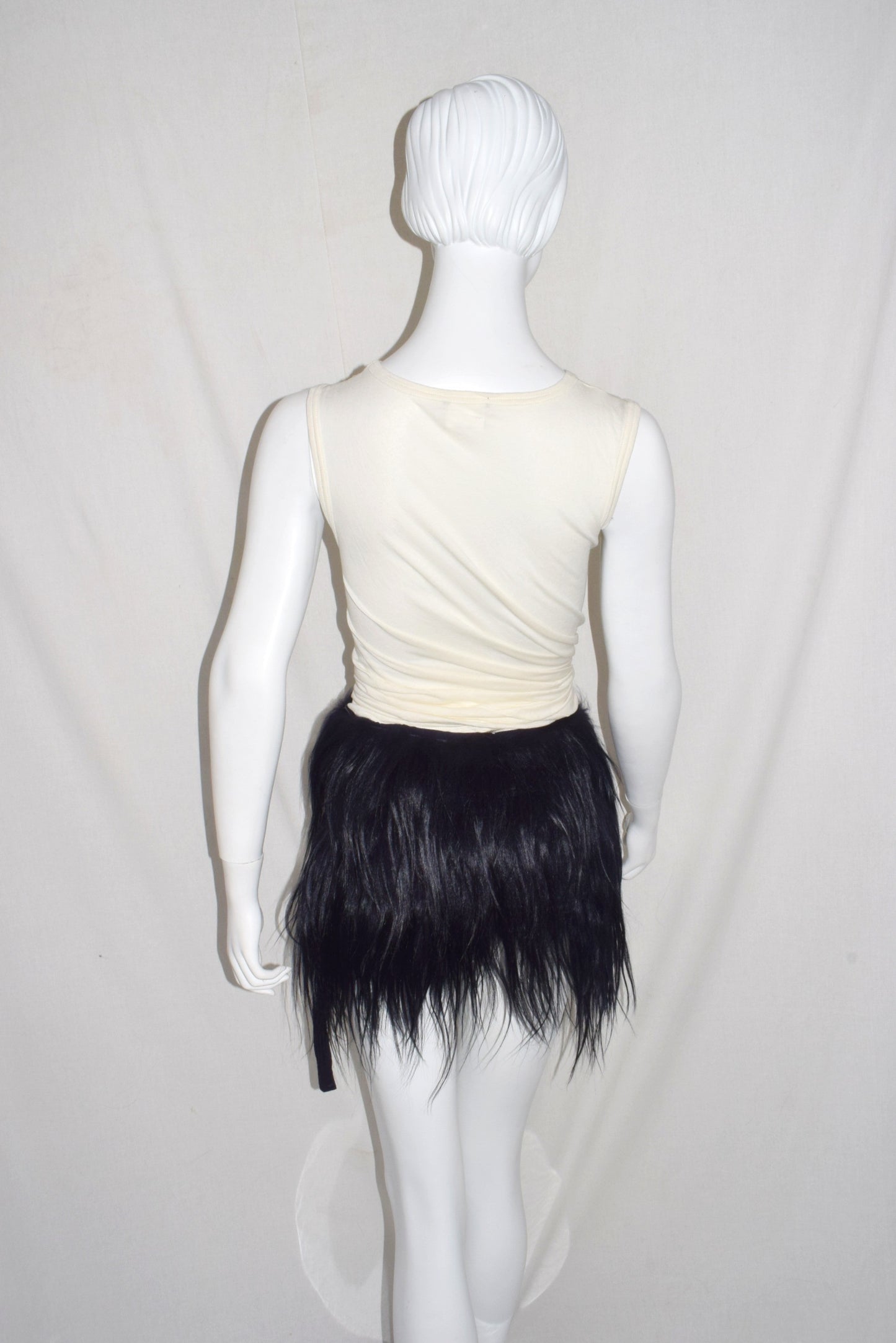 Ann Demeulemeester fur wrap skirt AW11