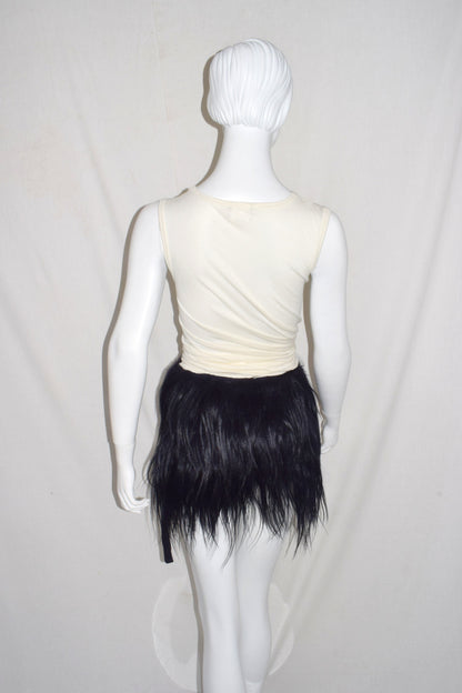 Ann Demeulemeester fur wrap skirt AW11