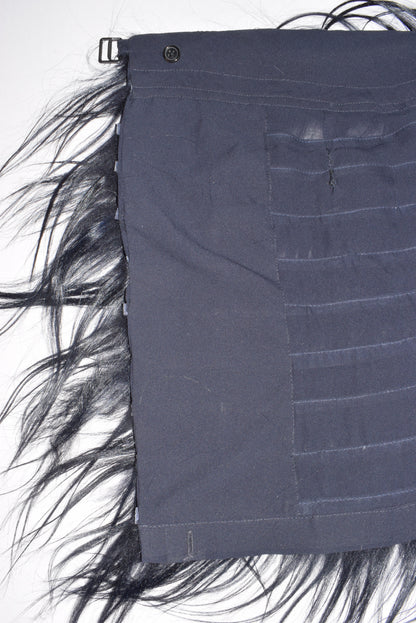 Ann Demeulemeester fur wrap skirt AW11