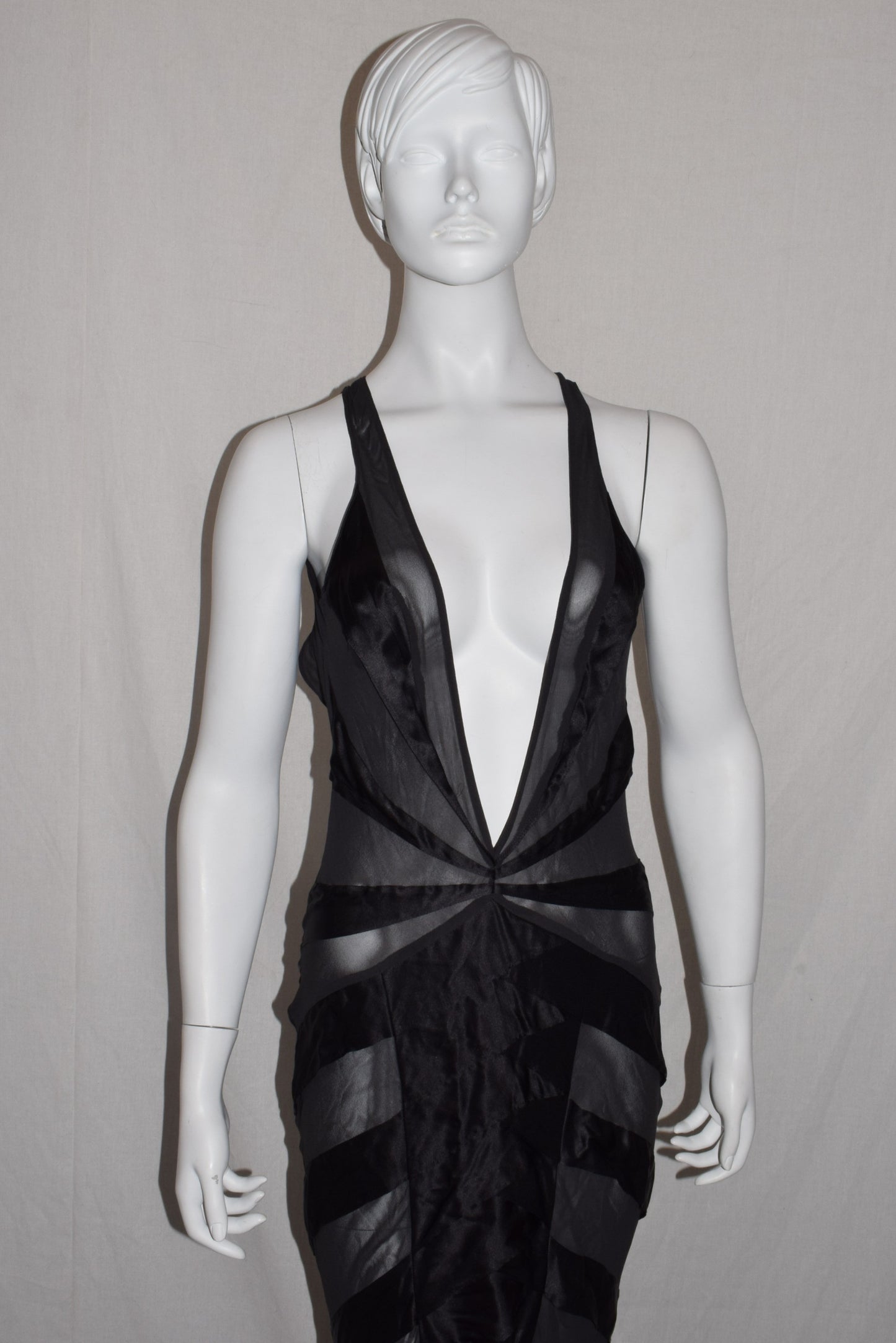 Ann Demeulemeester long silk fringe dress