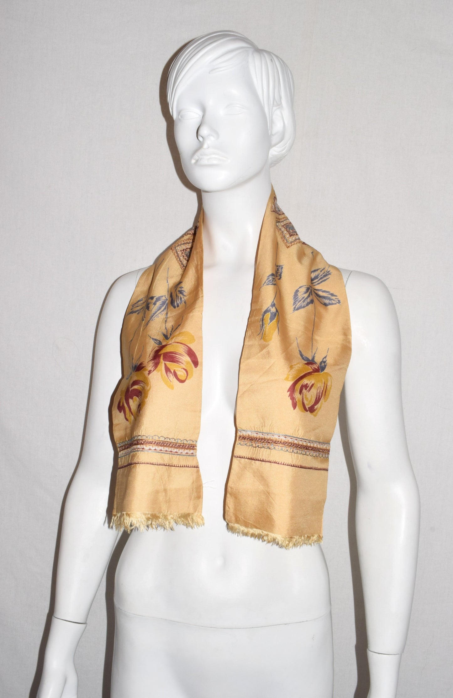 Dries Van Noten silk embroidered scarf