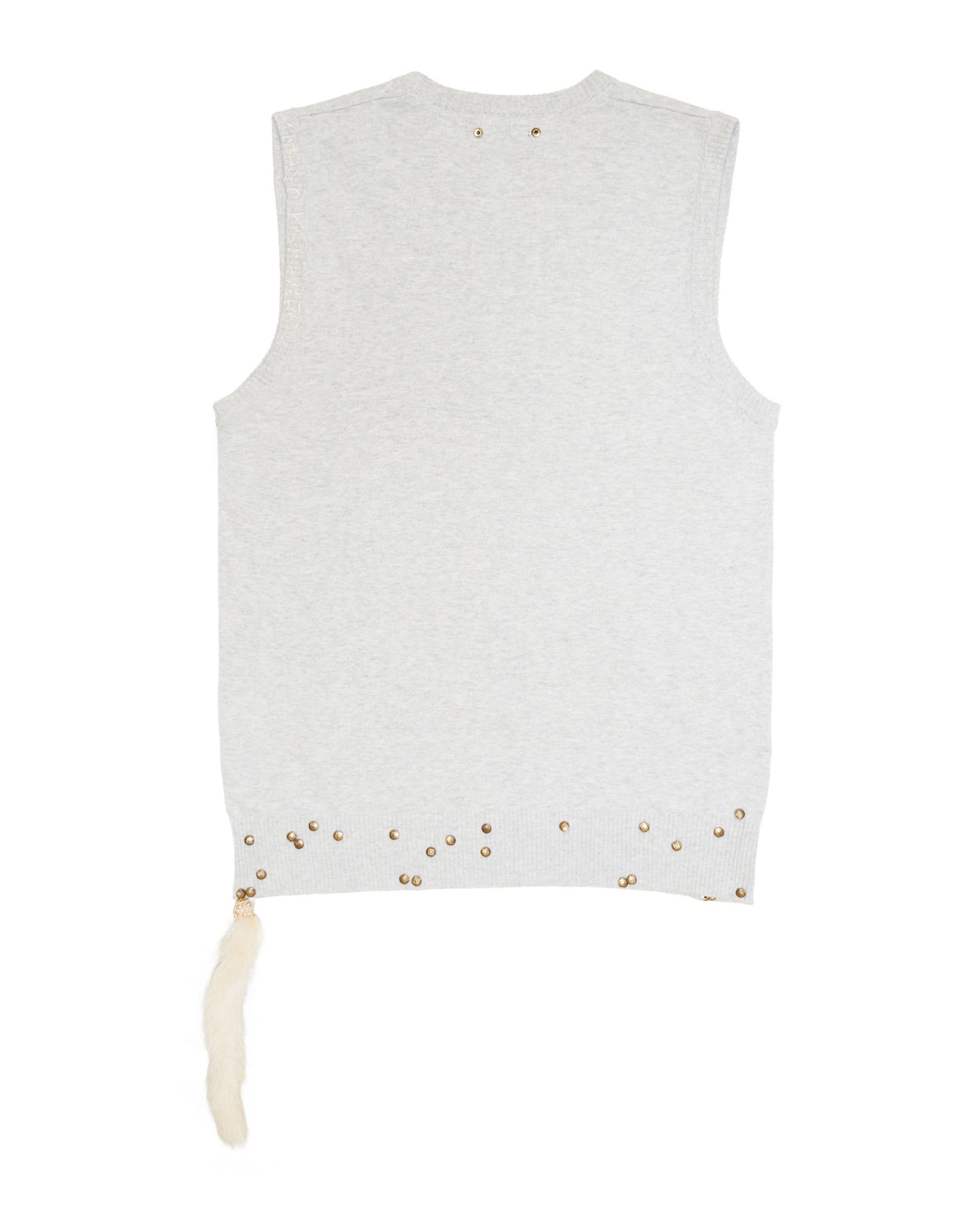 1000MORCEAUX charm cardigan with metal pin detailing