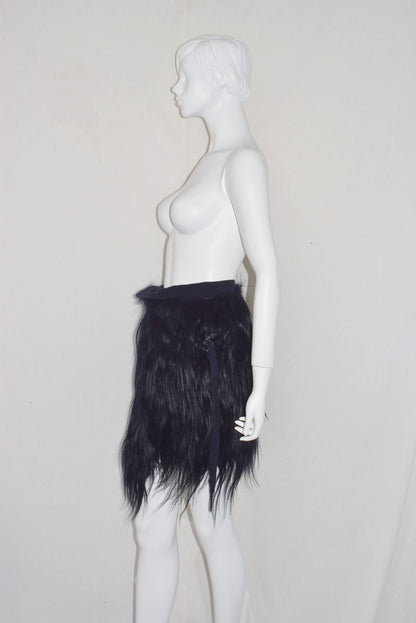 Ann Demeulemeester fur wrap skirt AW11