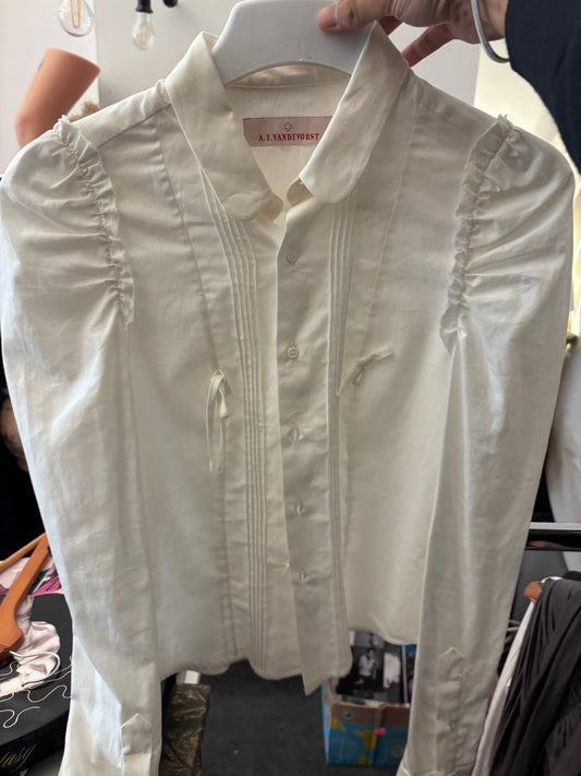 A.F. Vandevorst puff shoulder bow shirt