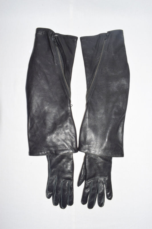 Ann Demeulemeester leather gloves with removable part