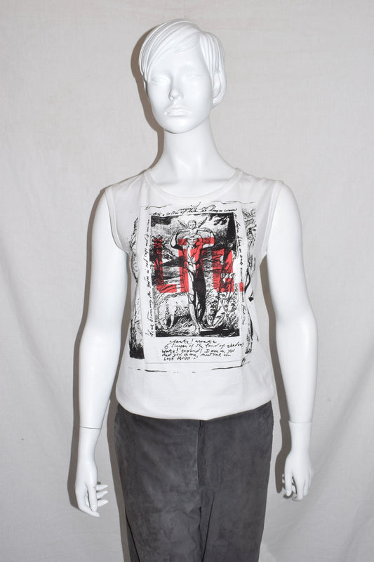 Ann Demeulemeester "life" tank top SS03