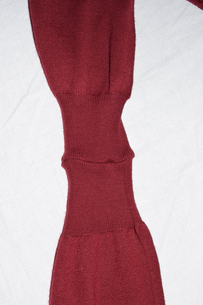 Maison Martin Margiela burgundy sweater sack bag SS95